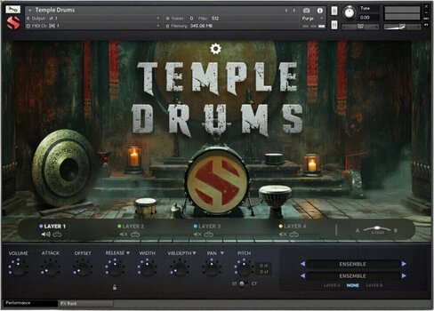 Audio biblioteka za sampler Soundiron Temple Drums (Digitalni proizvod) - 5