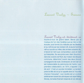 Muzički CD Laurent Voulzy - Saisons, Le Double Best Of (2 CD) - 9