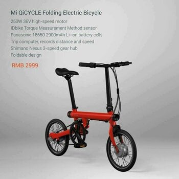Bicicleta elétrica híbrida Xiaomi Mi QiCYCLE - 2