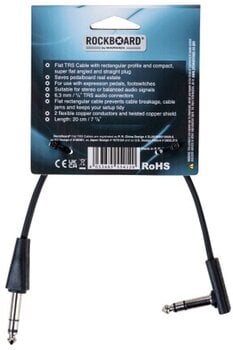 Patch-kaapeli RockBoard Flat TRS 20 cm Suorakulmainen Patch-kaapeli - 5