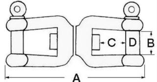 Chei tachelaj Osculati Shackle Swivel AISI 316 8 mm Chei tachelaj - 1