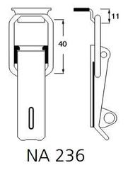 Lokot za brod Lindemann Lever Lock 75 x 25 mm Lokot za brod - 1