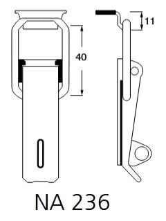 Lås for båtdekk Lindemann Lever Lock 75 x 25 mm - 2