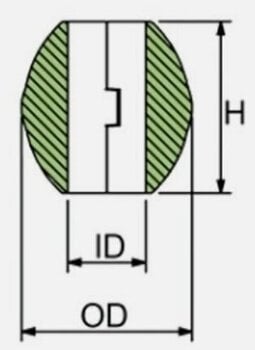 Boat Anode Sailor CMX06S Zinc Barrel Collar Shaft Anode with Slotted Screw 35mm 1 3/8" Boat Anode - 3
