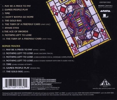 Glazbene CD The Alan Parsons Project - The Turn of a Friendly Card (Reissue) (Remastered) (CD) - 3