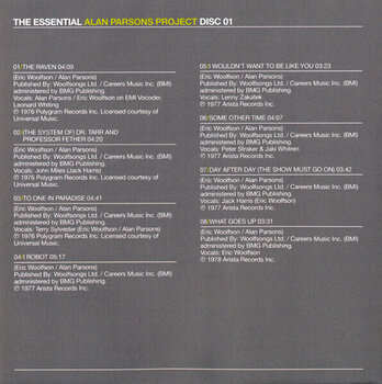 CD диск The Alan Parsons Project - The Essential Alan Parsons Project (Reissue) (Remastered) (2 CD) - 10