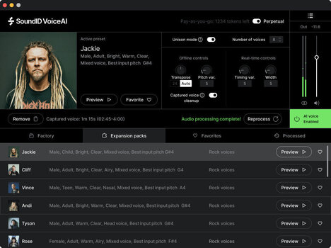 Update / Upgrade / Expansion Sonarworks SoundID VoiceAI Rock Voices Expansion Pack (Digitalni proizvod) - 2