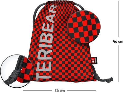 Torba szkolna Baagl A-8885 Torba na kapcie Skate TERIBEAR Red - 3