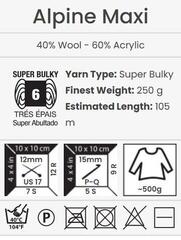 Pletacia priadza Yarn Art Alpine Maxi 665 Beige Pletacia priadza - 3