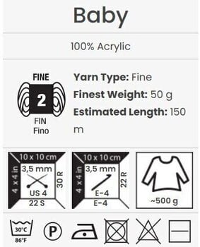 Плетива прежда Yarn Art Baby 502 Light Плетива прежда - 5