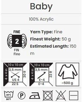 Плетива прежда Yarn Art Baby 854 Light Beige Плетива прежда - 5