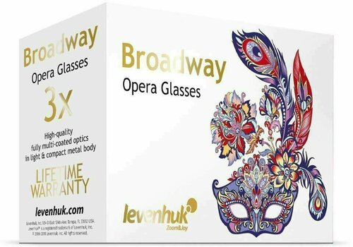 Divadelné kukátko Levenhuk Broadway 325C Amethyst Opera Glasses With Chain - 3