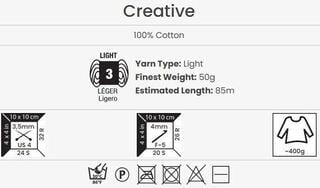 Filati per maglieria Yarn Art Creative 244 Grey Filati per maglieria - 4