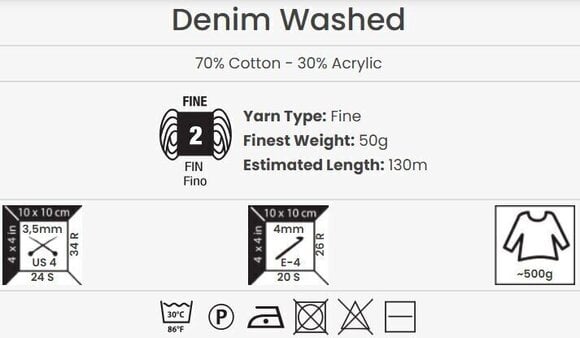 Kudumislõng Yarn Art Denim Washed 927 Caramel Kudumislõng - 4