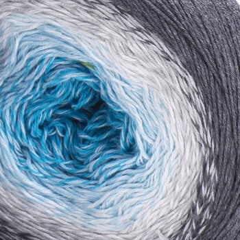Pređa za pletenje Yarn Art Flowers 251 Grey White Blue Pređa za pletenje - 2