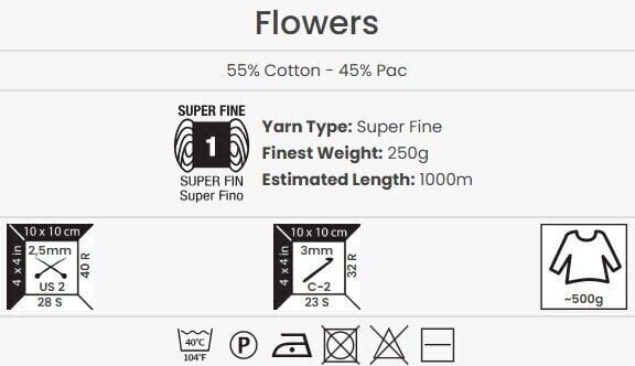 Pređa za pletenje Yarn Art Flowers 260 Grey Pink Pređa za pletenje - 5