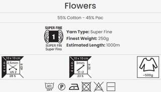 Fios para tricotar Yarn Art Flowers 268 Grey Blue Fios para tricotar - 4