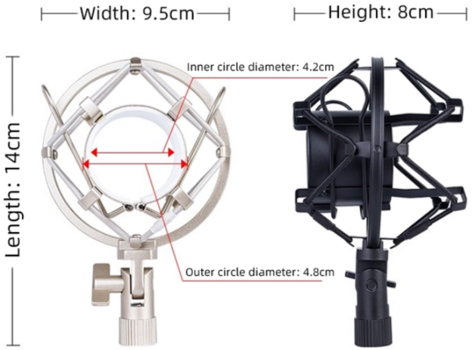 Mikrofoni vibratsioonivastane kinnitus Revoltage MSM15B Mikrofoni vibratsioonivastane kinnitus - 4
