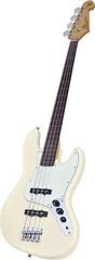 Gitara basowa bezprogowa SX SJB62+FL Vintage White Gitara basowa bezprogowa - 3