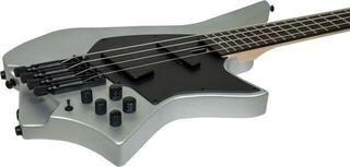 Headless Bass Guitar HILS Guitars HNB4 NEXT Satin Silver Headless Bass Guitar - 5