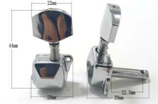 Guitar Tuning Machines Pasadena GT04S 3L+3R Chrome Guitar Tuning Machines - 3