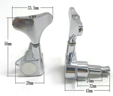 Тунинг част за бас китара PSD Guitars GT20S 2L+2R Chrome Тунинг част за бас китара - 4