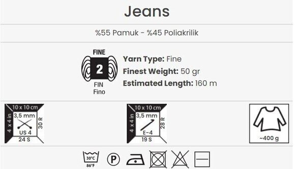 Knitting Yarn Yarn Art Jeans 62 Knitting Yarn - 5