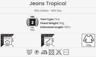 Pređa za pletenje Yarn Art Jeans Tropical 620 Multi Pređa za pletenje - 3