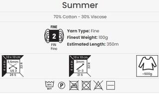 Strickgarn Yarn Art Summer 16 Red Strickgarn - 3