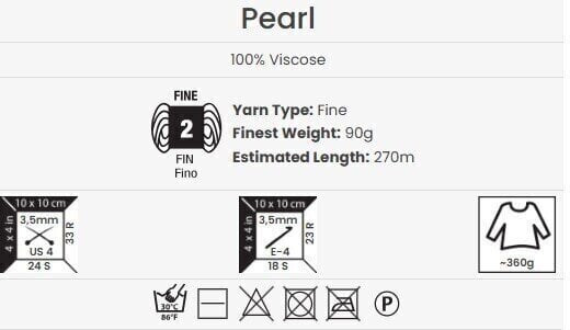 Breigaren Yarn Art Pearl 107 Black Breigaren - 4