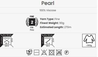 Kudumislõng Yarn Art Pearl 114 Grey Kudumislõng - 3