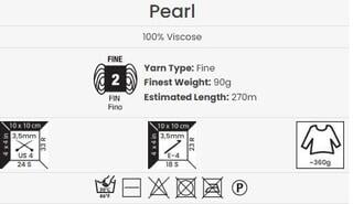 Strickgarn Yarn Art Pearl 134 Beige Strickgarn - 3