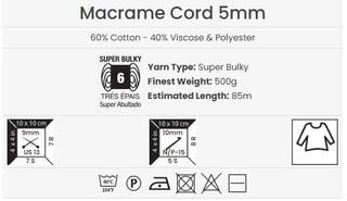 Sznurek Yarn Art Macrame Cord 5 mm 85 m 753 Sznurek - 3
