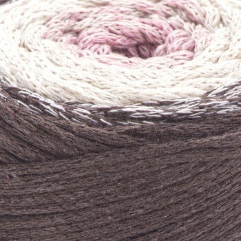 юта Yarn Art Macrame Cotton Spectrum 225 m 1302 Brown Pink юта - 2