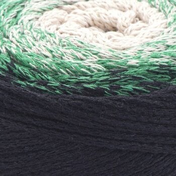 Vrvica Yarn Art Macrame Cotton Spectrum 225 m 1315 Black Green Vrvica - 2