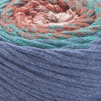 Kanap Yarn Art Macrame Cotton Spectrum 225 m 1327 Orange Turquoise Grey Kanap - 2