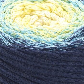 Corda  Yarn Art Macrame Cotton Spectrum 225 m 1328 Blue Yellow Corda  - 2