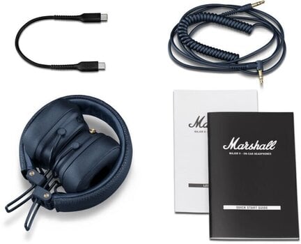 Bezdrôtové slúchadlá na uši Marshall Major V Midnight Blue Bezdrôtové slúchadlá na uši (Ako nové) - 8