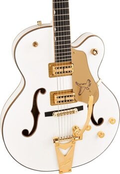 Semi-Acoustic Guitar Gretsch Synchromatic Falcon HB SC EB Snowcrest White Semi-Acoustic Guitar - 4