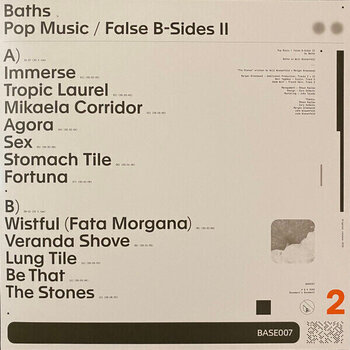 LP ploča Baths - Pop Music / False B-Sides II (Cream Coloured) (LP) - 6