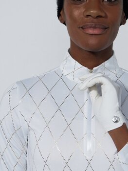 Polo košeľa Daily Sports Tempo Long Sleeved Half Neck White Metallic Argyle L Polo košeľa - 3