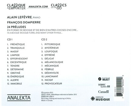 Музичний компакт-диск Alain Lefevre - Dompierre: 24 Preludes (CD) - 2