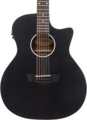 12-string Acoustic-electric Guitar D'Angelico Premier Fulton LS Matte Black 12-string Acoustic-electric Guitar - 2