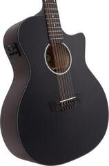 12-string Acoustic-electric Guitar D'Angelico Premier Fulton LS Matte Black 12-string Acoustic-electric Guitar - 3