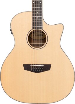 12-струнна електро-акустична китара D'Angelico Premier Fulton LS Satin Natural 12-струнна електро-акустична китара - 3