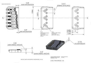 Guitar Bridge Hipshot 41060C Chrome Guitar Bridge - 2