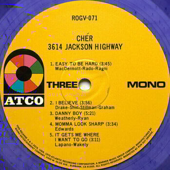 LP ploča Cher - 3614 Jackson Highway (Gatefold Sleeve) (Limited Edition) (Numbered) (Clear & Purple Mixed Coloured) (2 LP) - 7