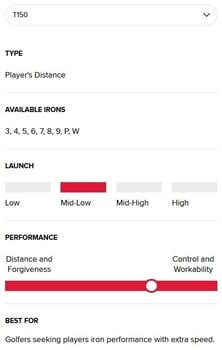 Golf palica - železa Titleist T150 Desna roka 4-PW Stiff Jeklo Golf palica - železa - 12