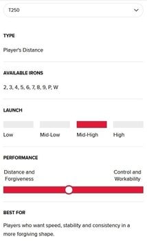 Golf palica - železa Titleist T250 Desna roka 4-PW Stiff Jeklo Golf palica - železa - 12