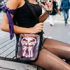 Music bag Iron Maiden Middle Finger Crossbody Bag Black - 1